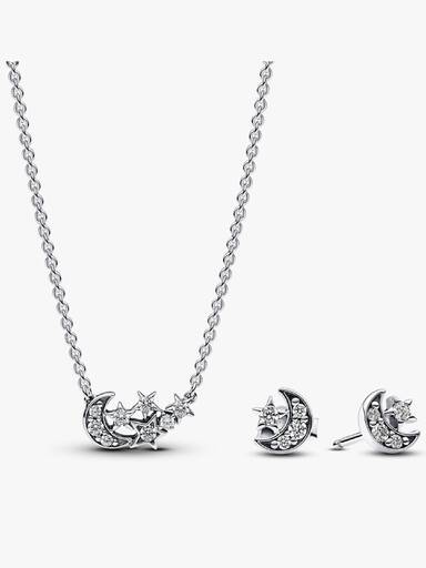 Parure Lune & Étoiles Scintillantes