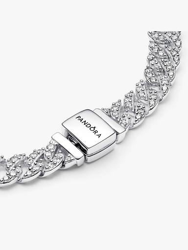 Bracelet Maille Cubaine Pavé
