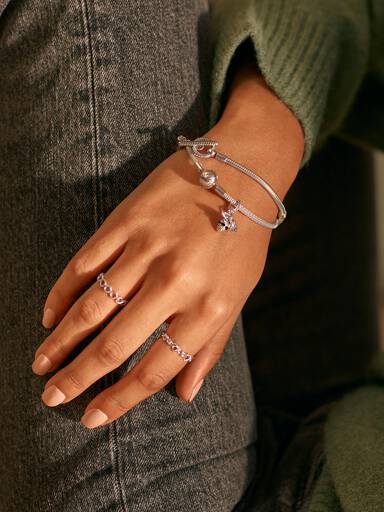 Bracelet Maille Serpent Fermoir en T Pandora Moments
