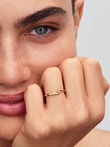 Bague Solitaire Fendue
