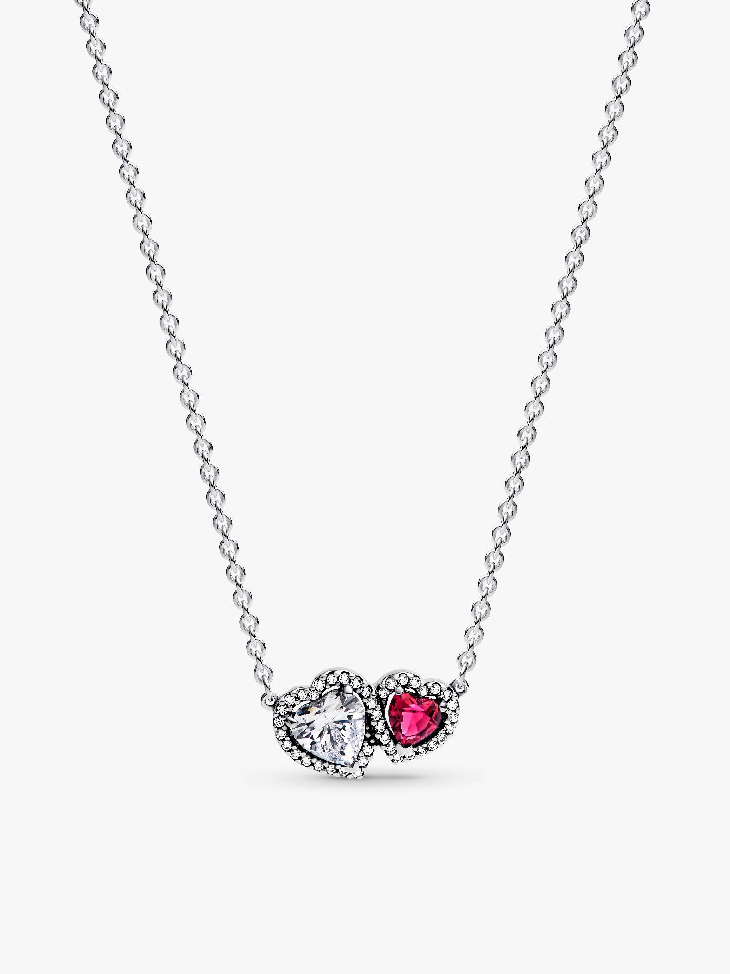 Collier à Pendentif Cœurs Halo