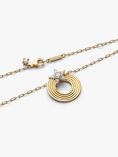 Collier avec Pendentif Étoile Filante Scintillante Doré