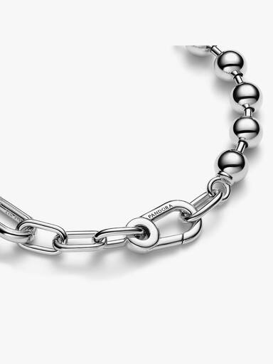 Bracelet Link & Perle Métallique