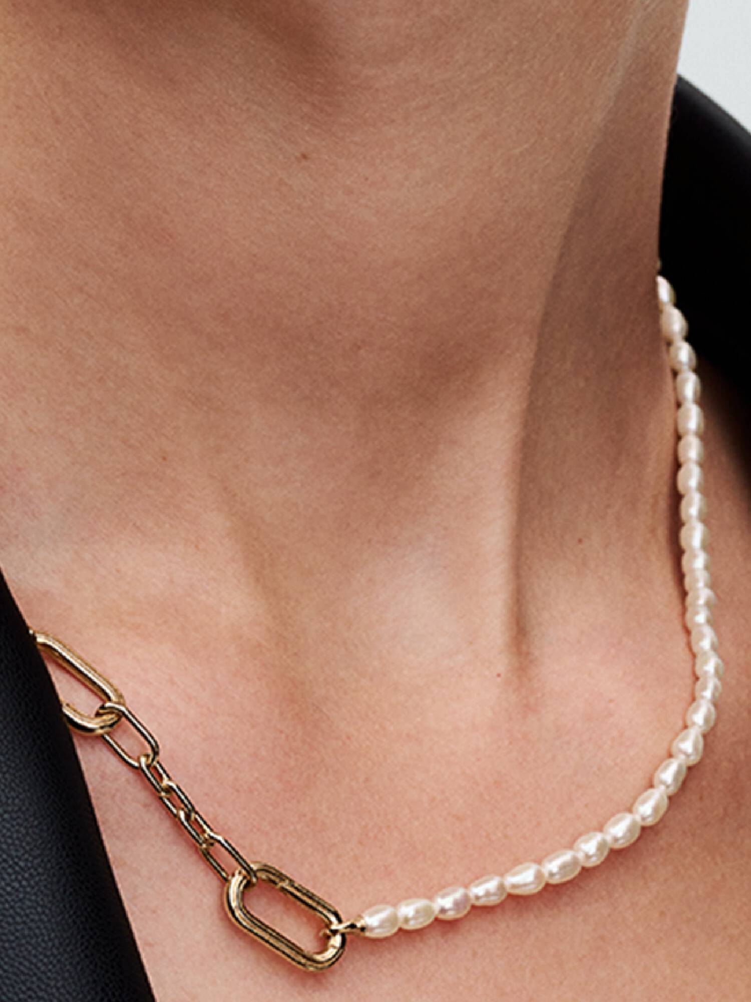 Collier Fin Perles de Culture d'Eau Douce Traitées