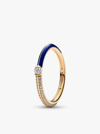 Coffret Cadeau De doubles bagues bleus