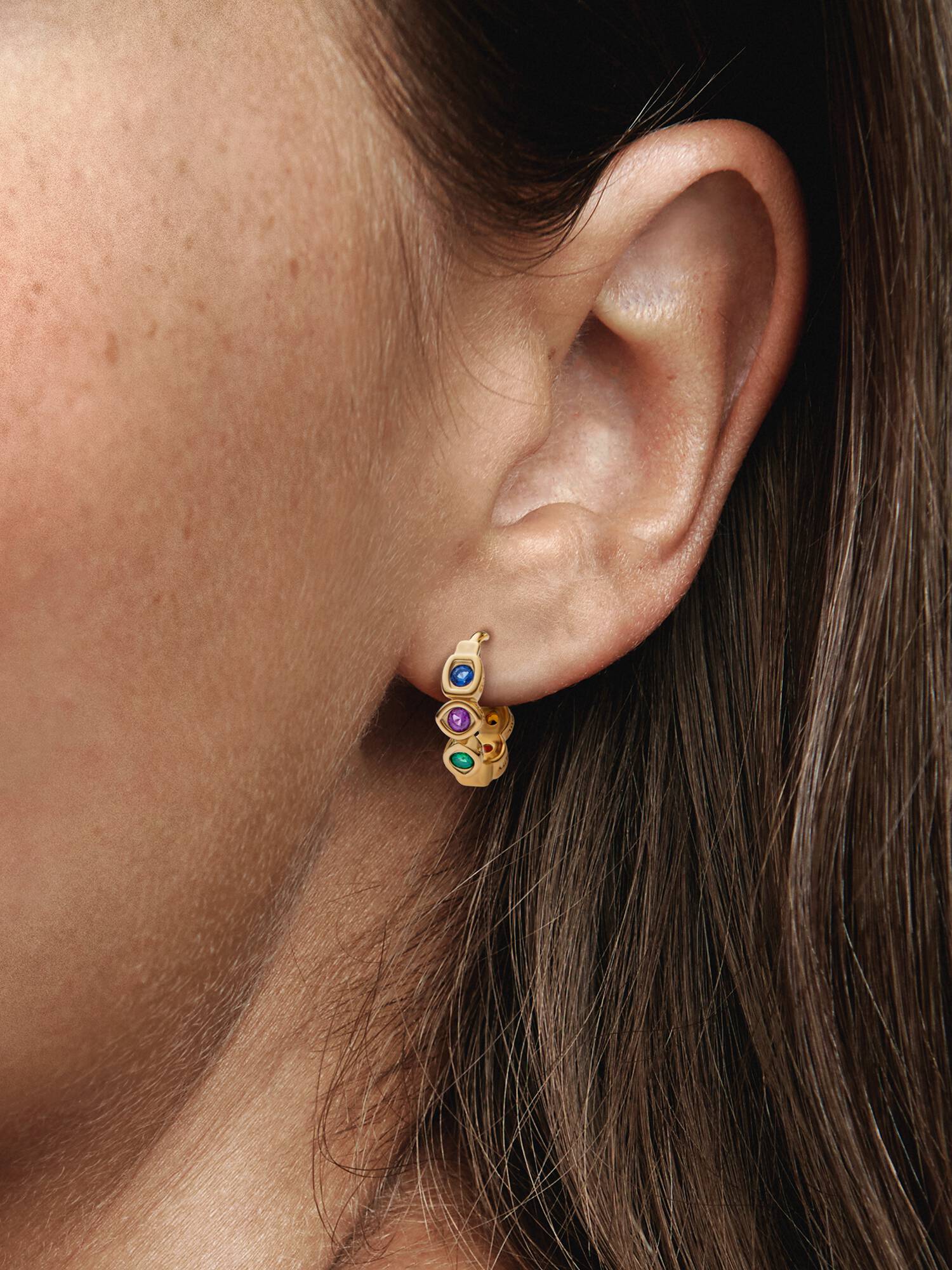 Boucles d'Oreilles Créoles Marvel The Avengers Gemmes de l'Infini