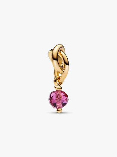 Charm Pendant Cercle de l'Éternité Rose Facetté