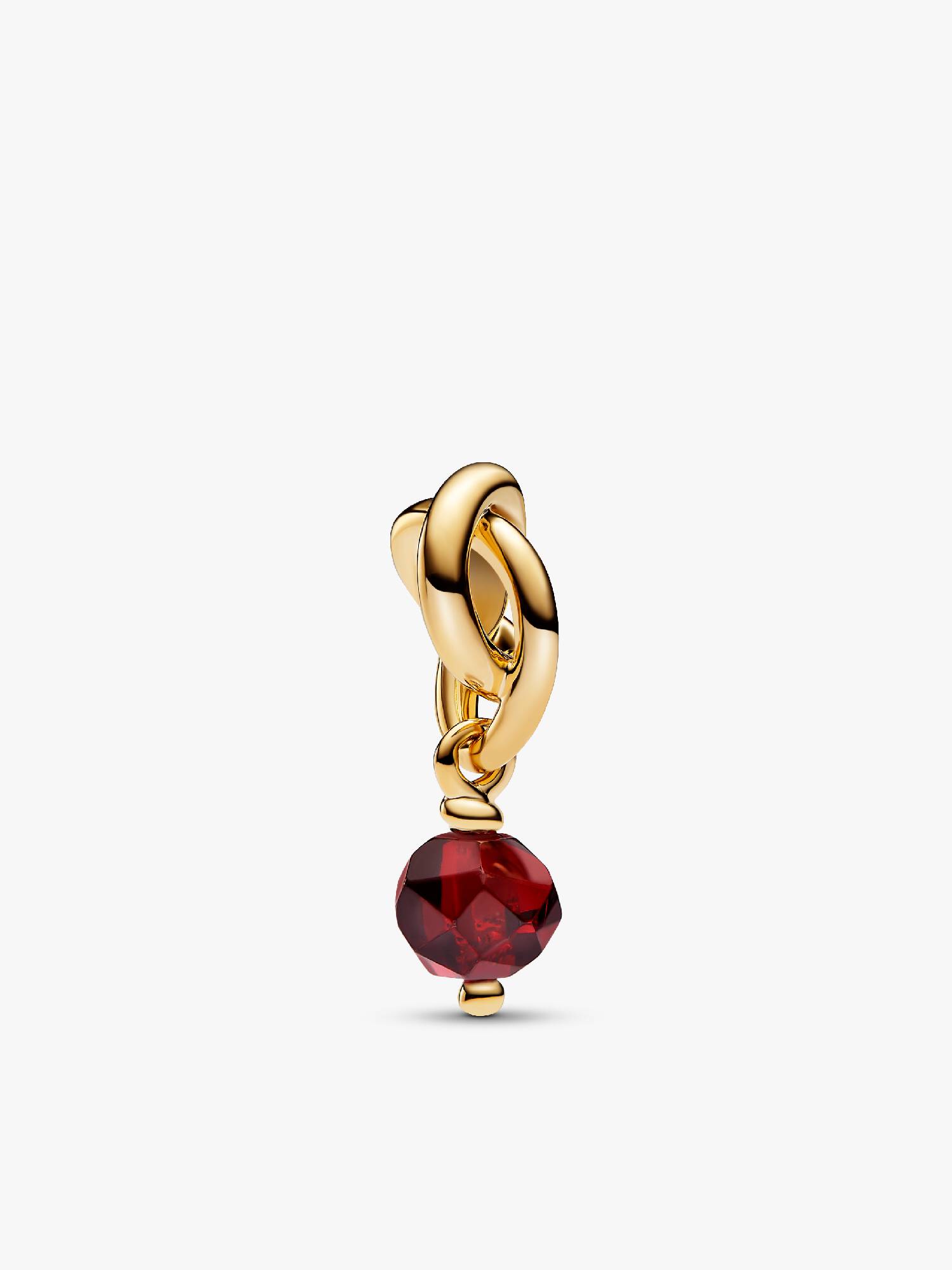 Charm Pendant Cercle de l'Éternité Rouge Facetté