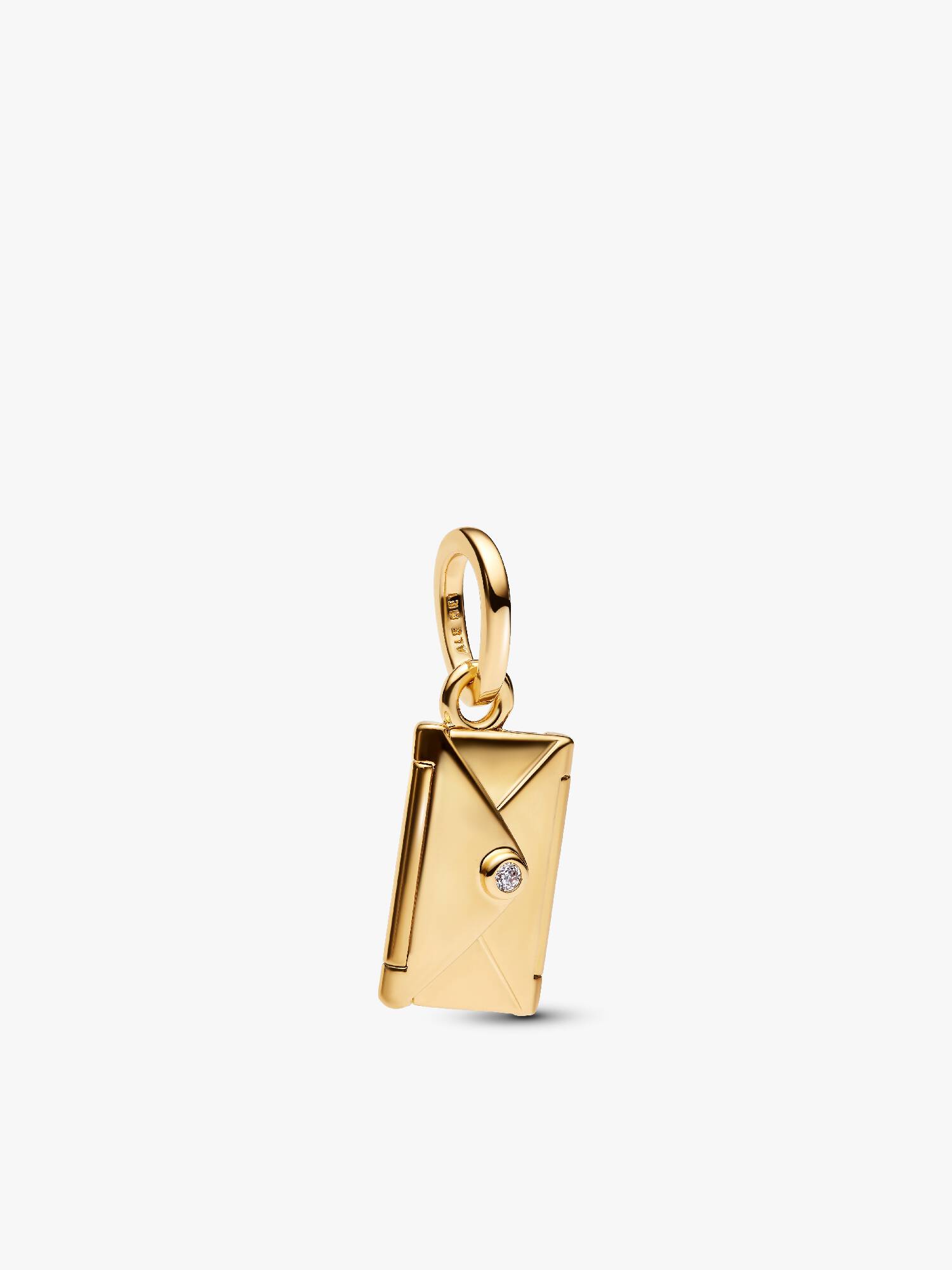 Charm Pendant Enveloppe Ouvrable et Gravable Doré