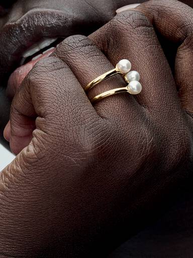 Bague Ouverte Perle de Culture d'Eau Douce Traitée