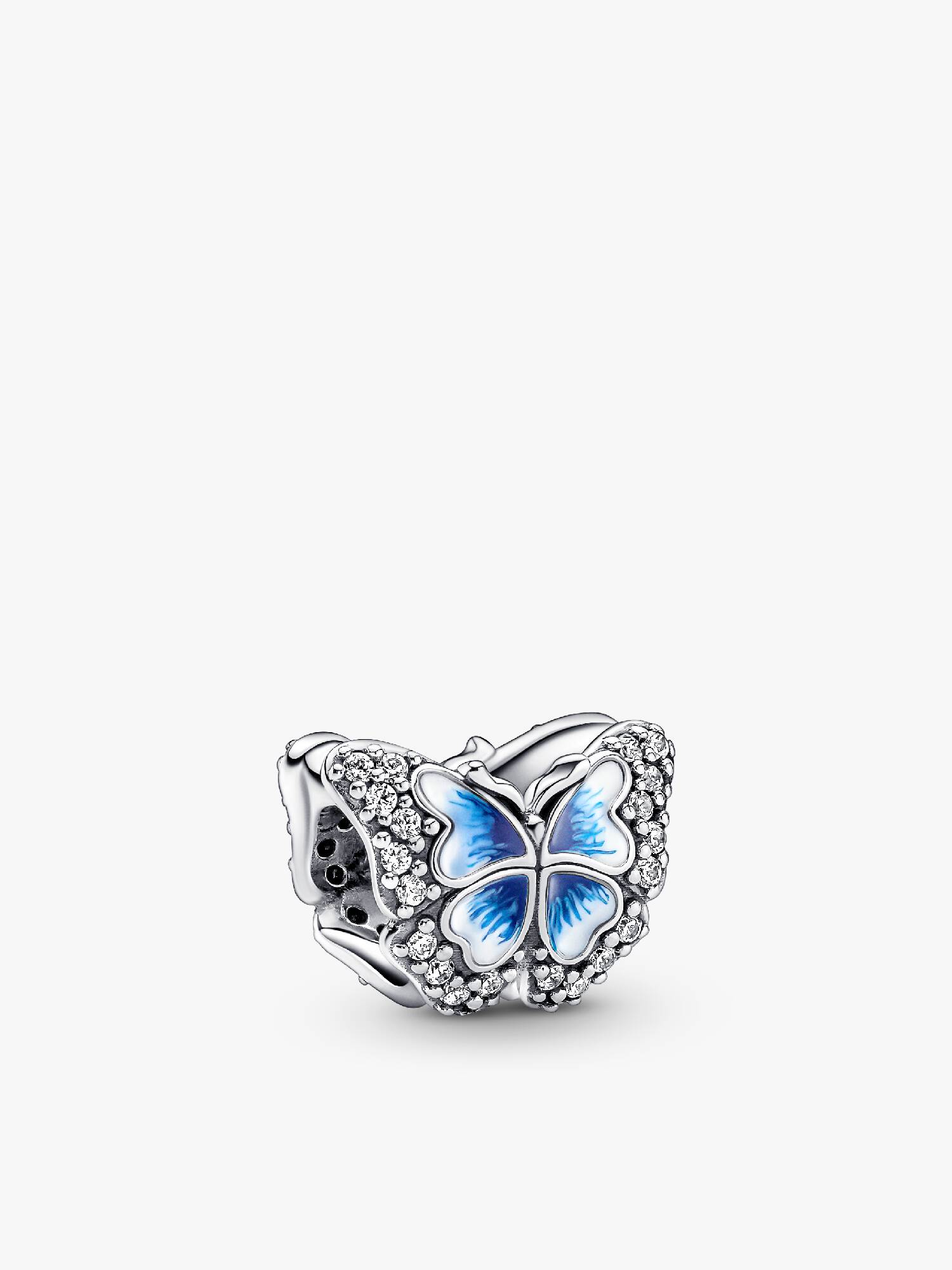 Charm Scintillant Papillon Bleu