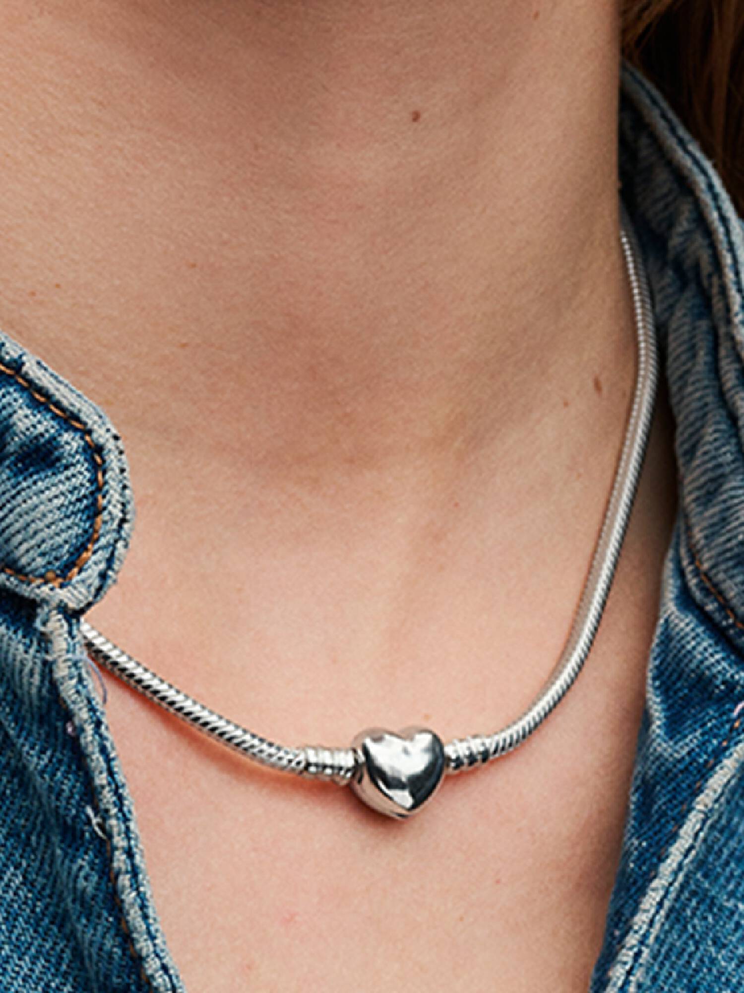 Collier Maille Serpent Fermoir Cœur