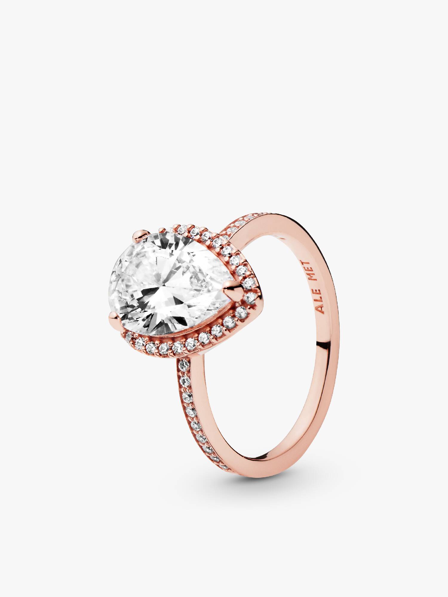 Bague Halo Goutte Scintillante