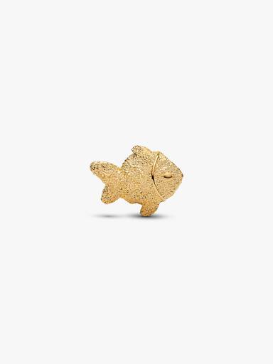 Mini Charm Poisson Texturé Doré