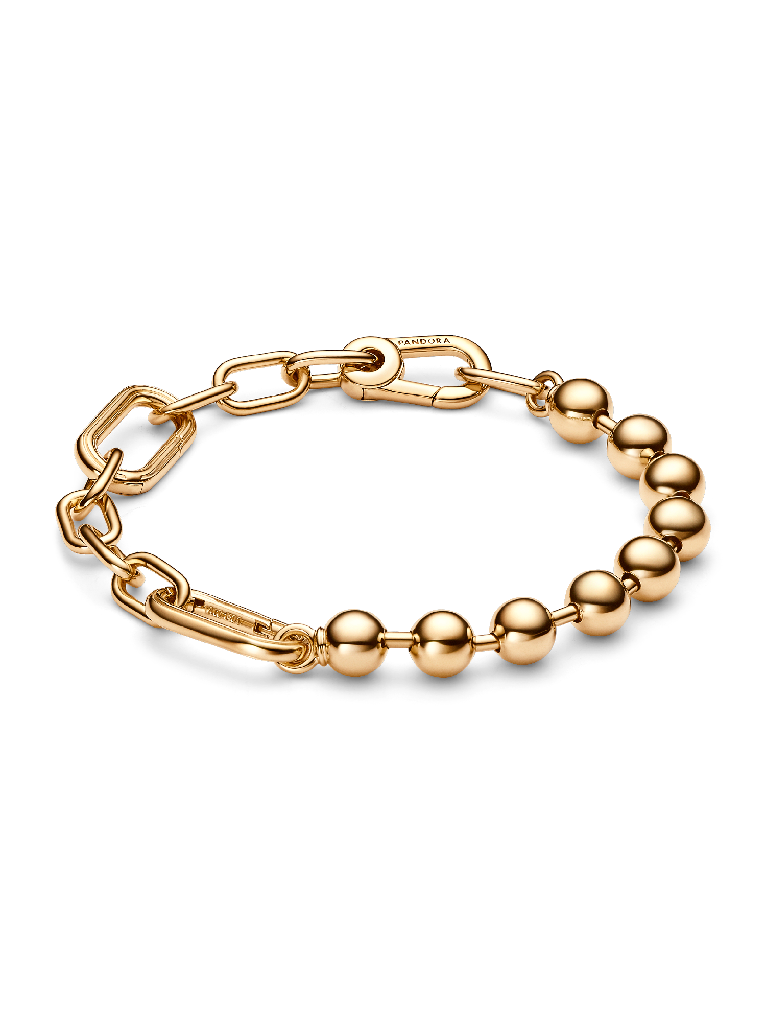 Bracelet Link & Perle Métallique