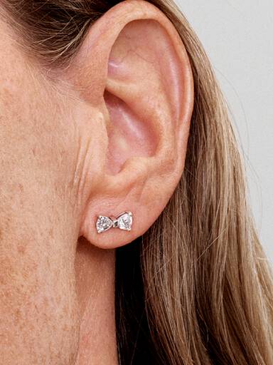 Petits Clous d'Oreilles Nœud Scintillant