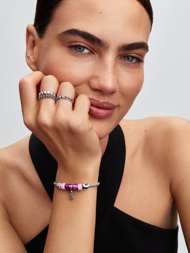 Mini Charm Visage Souriant Rose