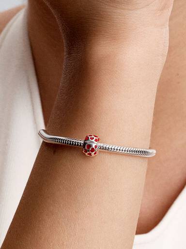 Charm Clip Rond Cœurs