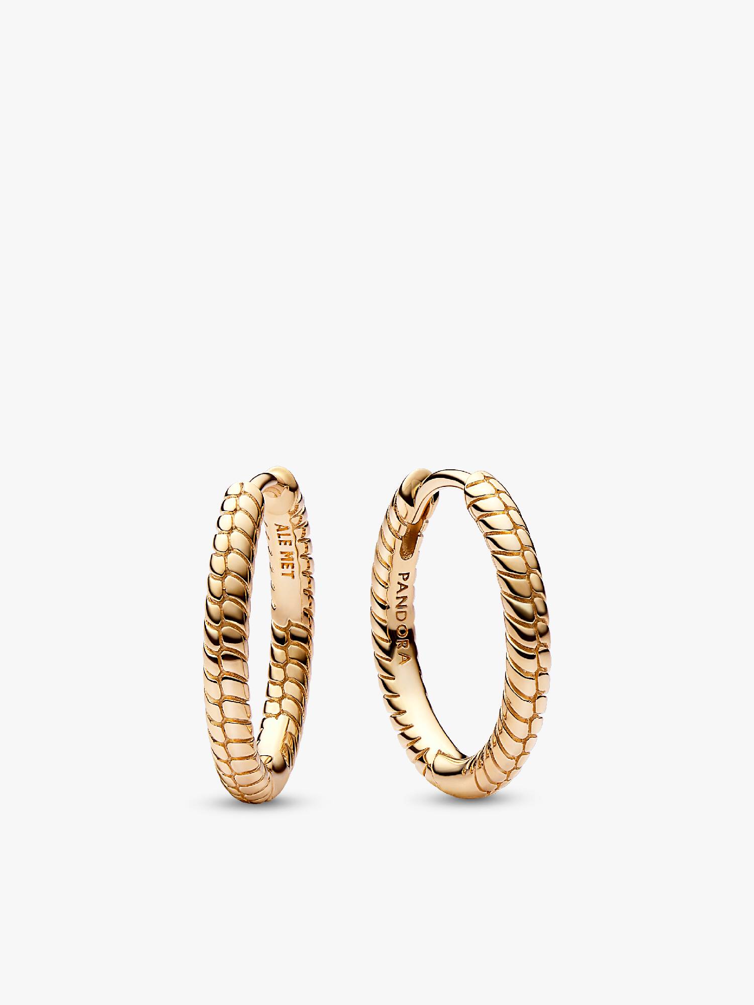 Petites Créoles à Charms Pandora Moments dorées à l'or 585/1000e