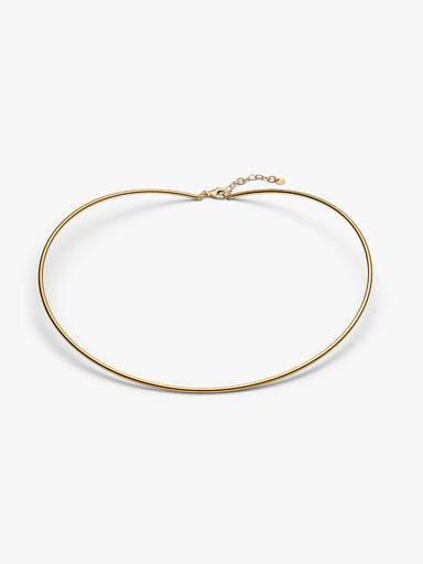 Collier Ras-de-Cou Maille Tube Doré
