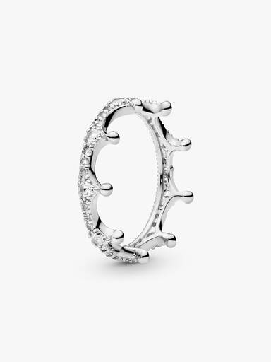 Bague couronne scintillante