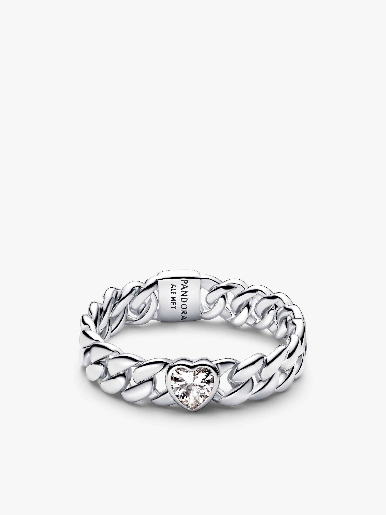Bague Cœur Maille Cubaine