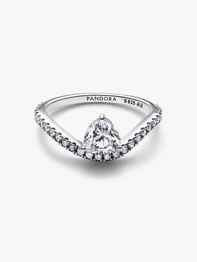 Bague Cœur Pavée Ondulée