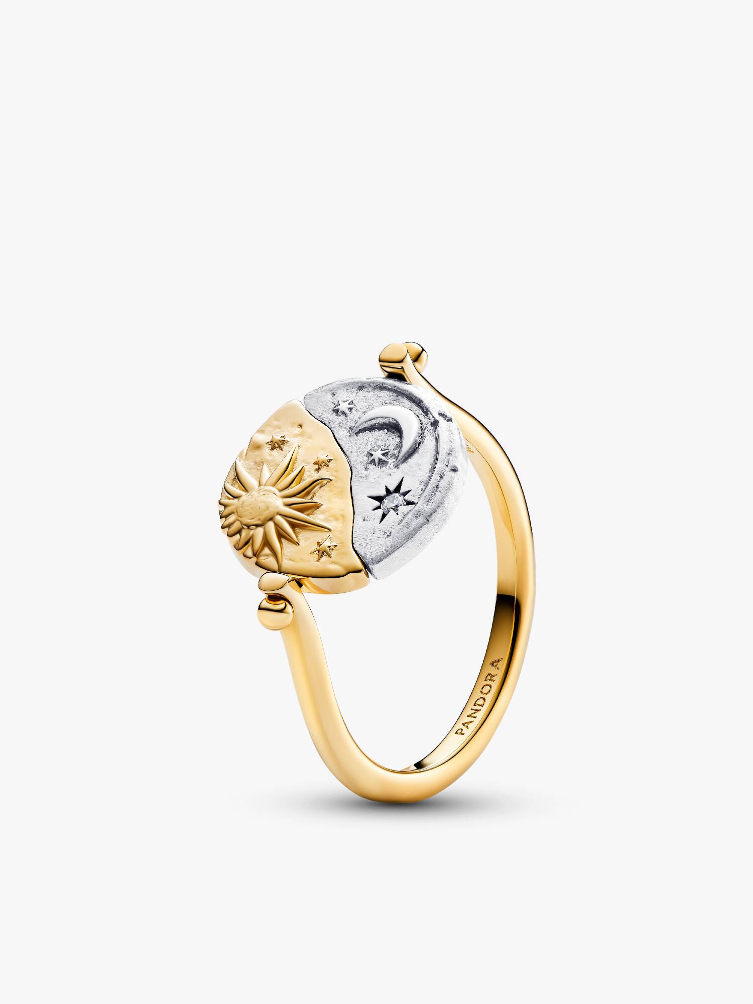 Bague Médaillon Réversible Soleil et Lune