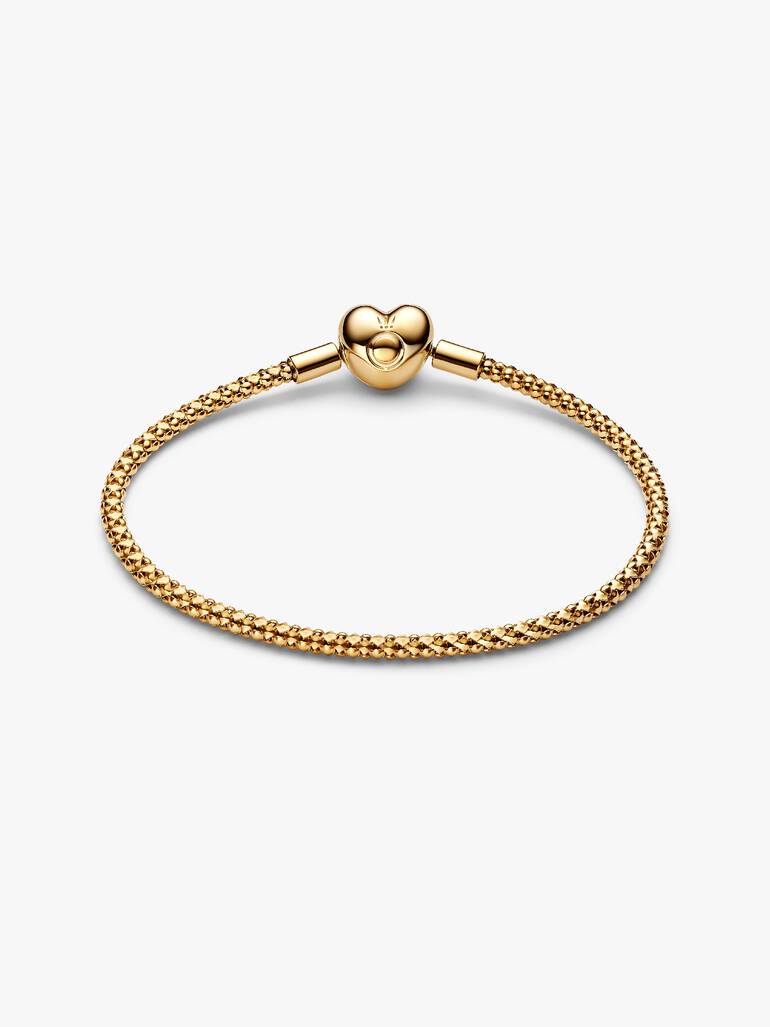 Bracelet Maille Cloutée Fermoir Cœur