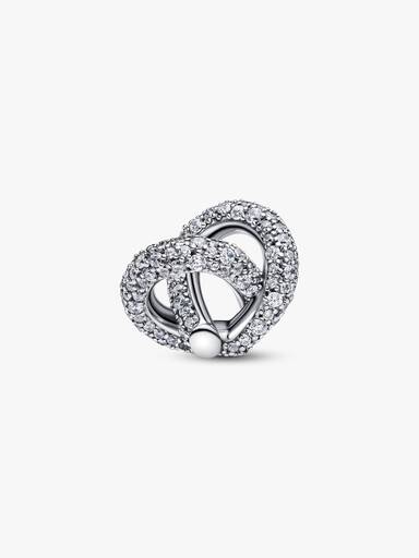 Charm Cœur Nœud de l'Infini Pavé