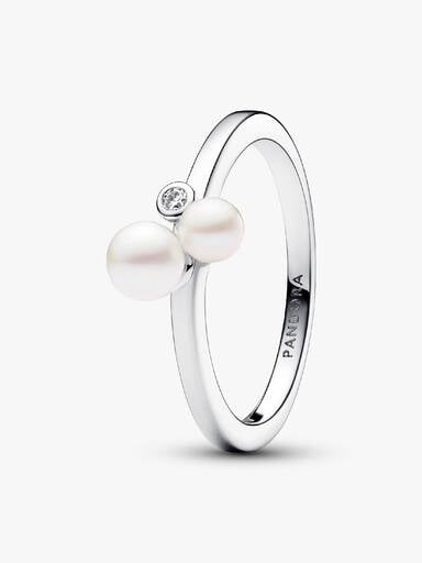 Bague Perles de Culture d'Eau Douce Traitées Duo