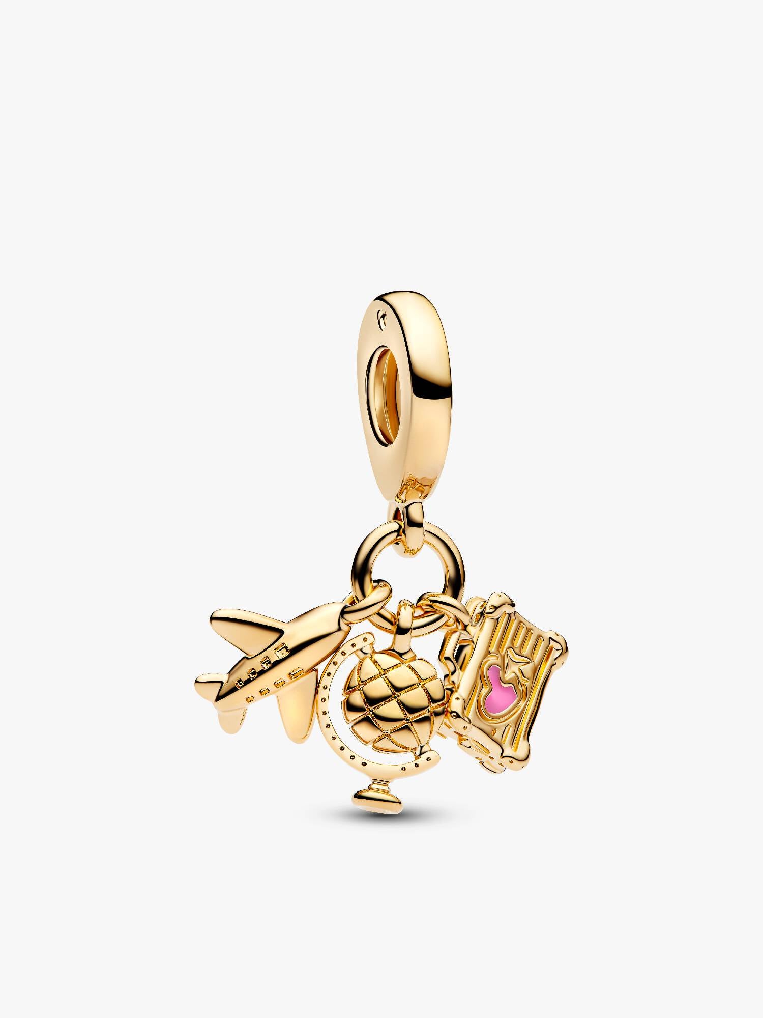 Charm Pendant Avion, Globe & Valise
