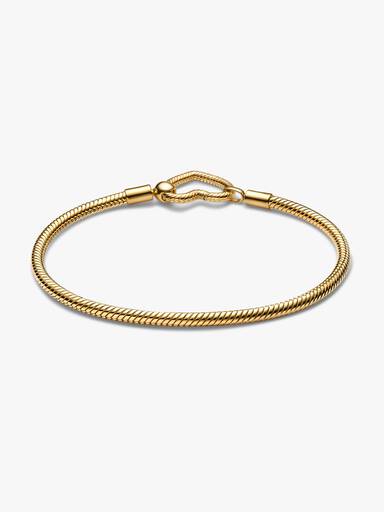Bracelet Maille Serpent Fermoir Cœur Doré