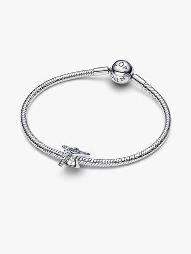 Charm Chapeau de Diplômé 2026 Bleu Scintillant