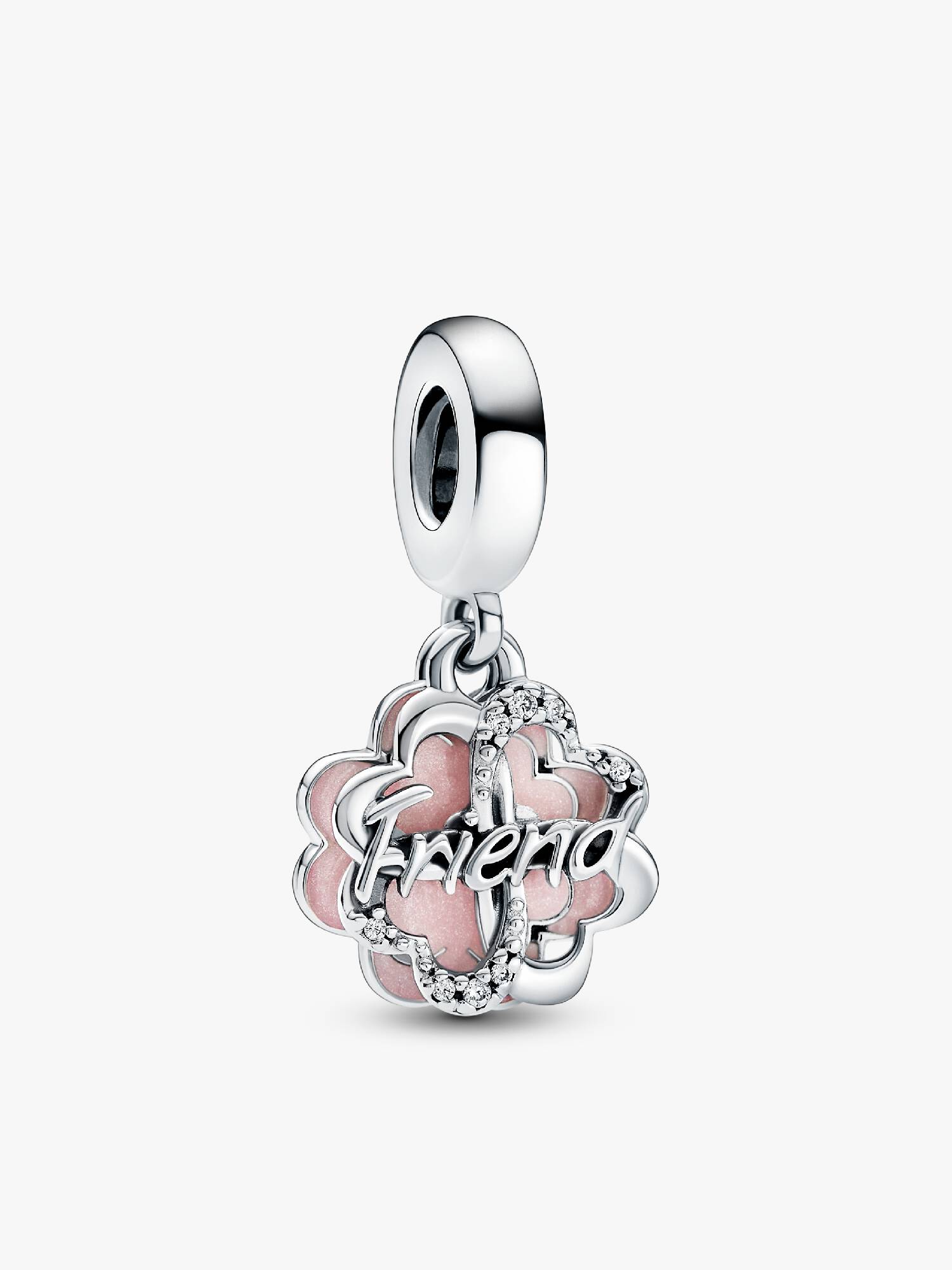 Charm Pendant Double Amitié Trèfle à Quatre Feuilles