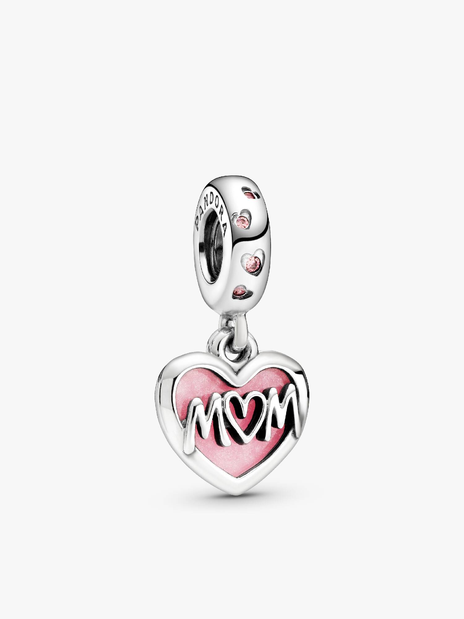 Charm Pendant Cœur Inscription Mum (Maman)