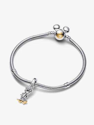 Charm Pendant Disney 100e anniversaire Minnie avec diamant de synthèse