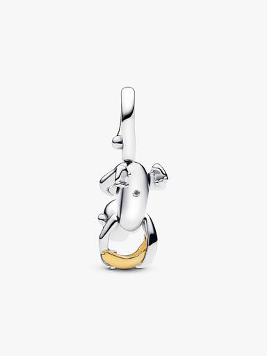 Charm Pendant Singe Mobile Bicolore
