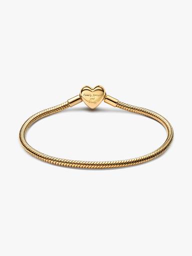 Bracelet Maille Serpent Fermoir Cœur de l'Infini Scintillant