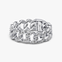Bague Maille Cubaine Pavée Bague Maille Cubaine Pavée