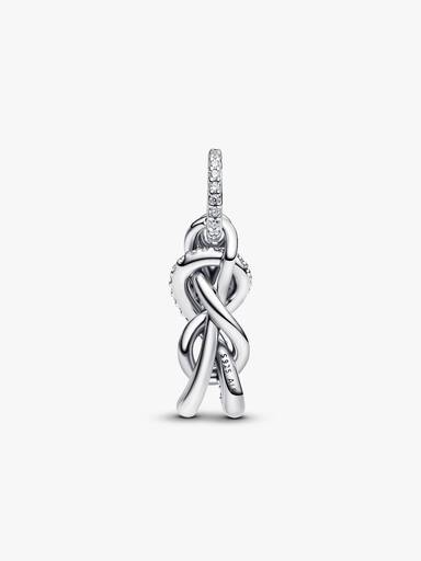 Charm Pendant Nœud de l'Infini Pavé