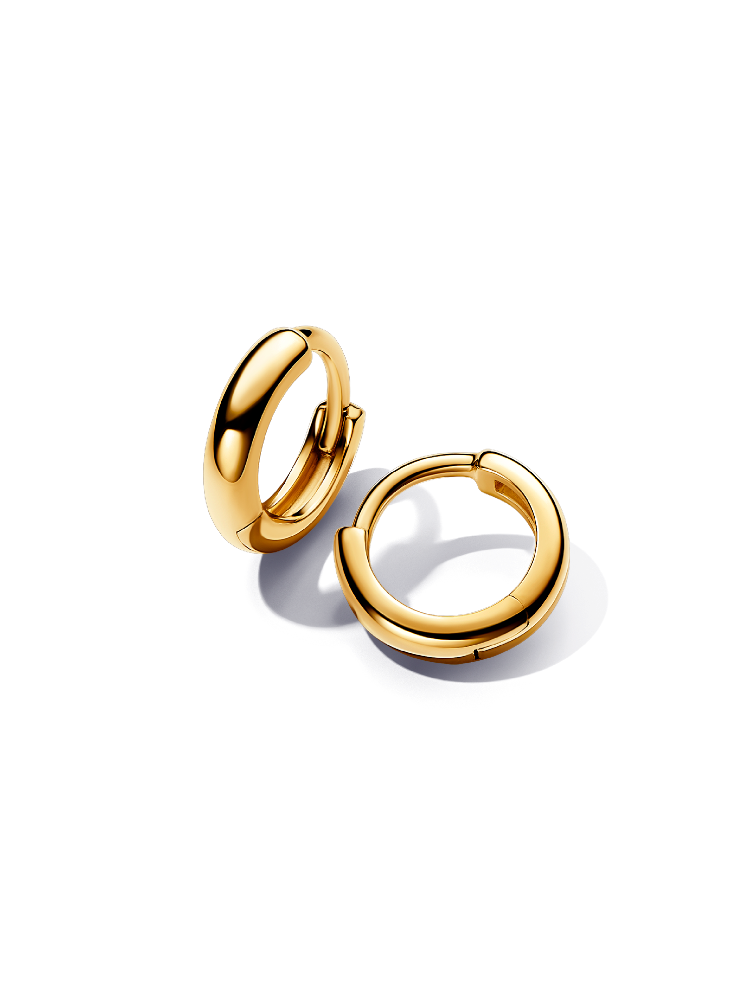 Boucles d'Oreilles Créoles Huggie Rondes