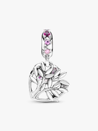 Charm Pendant Arbre De Vie Cœur Rose