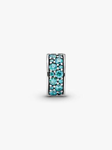 Charm Clip Pavé Bleu-Vert