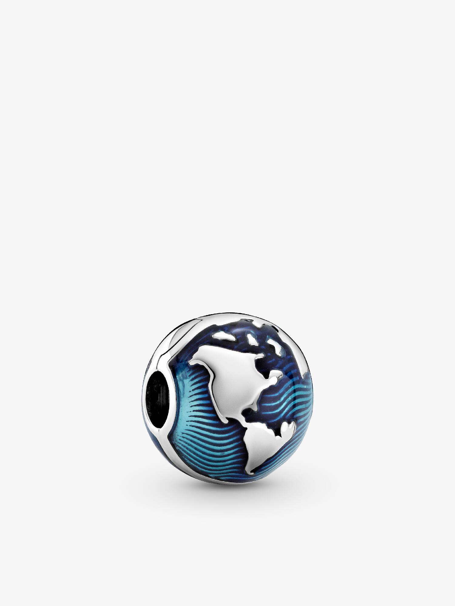Charm Clip Globe Bleu