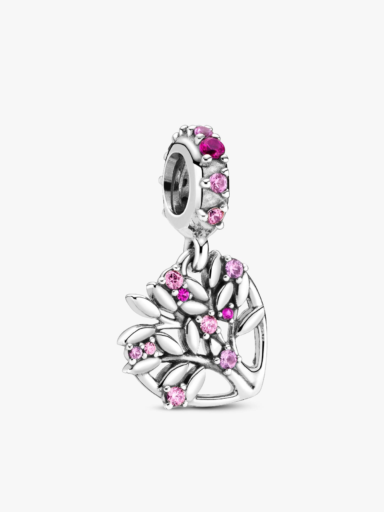 Charm Pendant Arbre De Vie Cœur Rose
