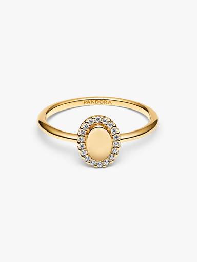 Bague Halo Ovale Gravable