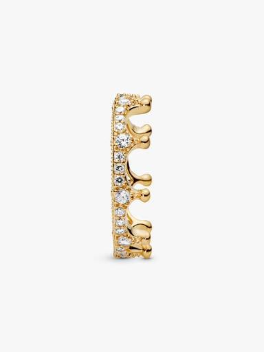 Bague Couronne Étincelante Transparente