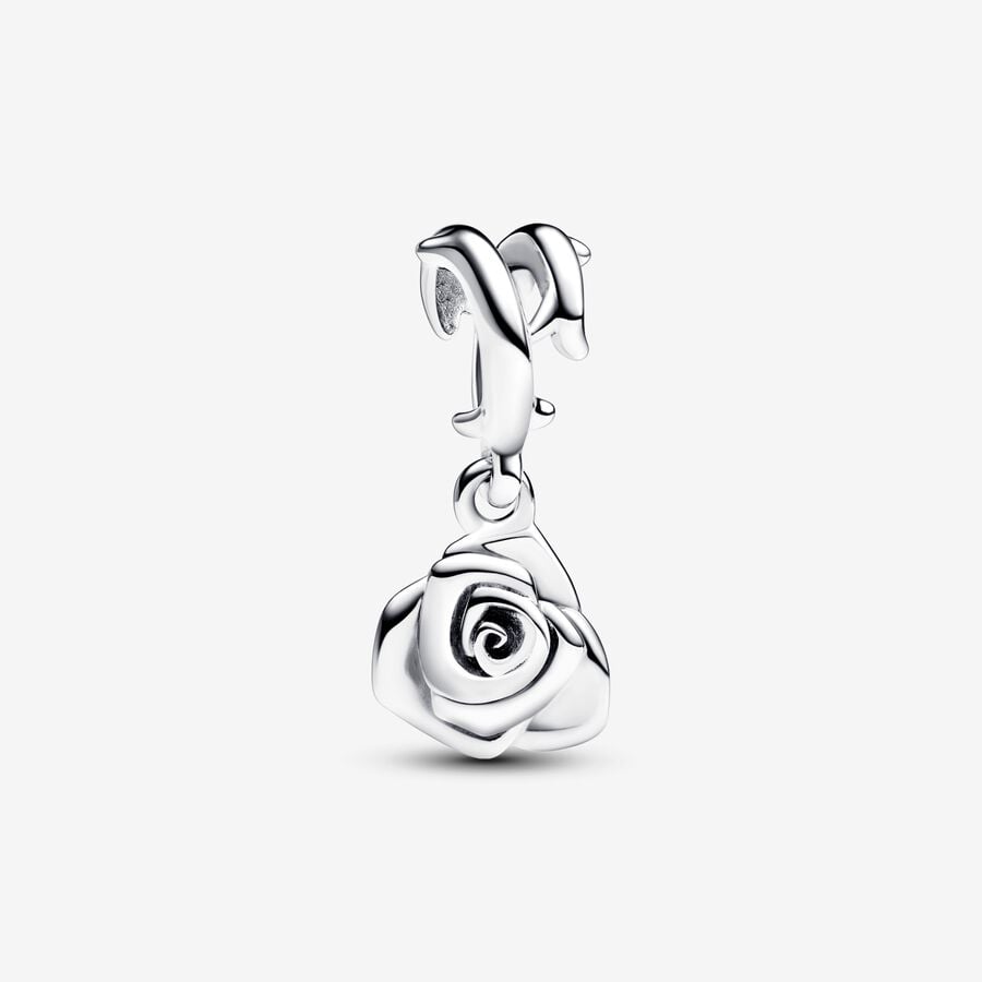 Charm Pendant Rose en Fleur image number 0