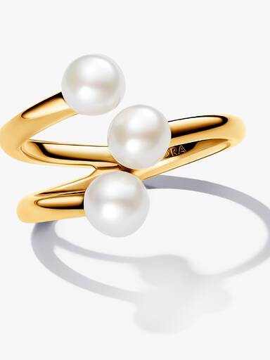 Bague Ouverte Perle de Culture d'Eau Douce Traitée